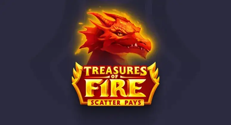 Žaidimo „Treasures of Fire“ baneris iš twinsbet.lt
